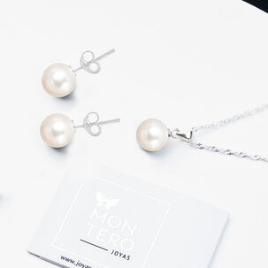 Conjunto Viena Con Perlas Organicas Cream