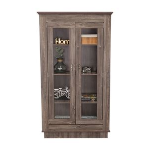 Viitriina 2 Puertas 3 Estantes Fm-005c Caf&eacute; Oscuro