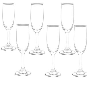 Pack 6 Copas Flute Premiere De 183ml Champagne Cristar