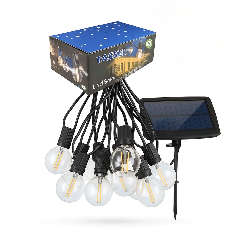 Guirnalda Solar Luces 20 Led 7 M Calida Navidad Decoracion image number 0.0