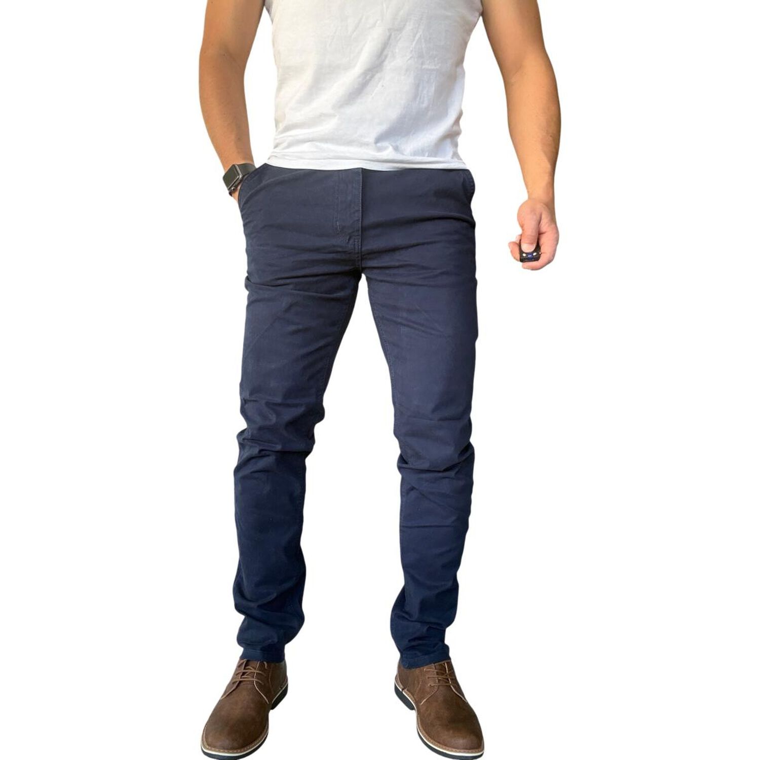 Pantal&oacute;n Elasticado Slim Fit Gabardina Hombre image number 19.0