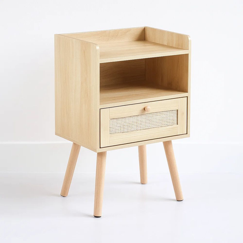 Velador Mesh Rattan Con Cajon Y Espacio image number 0.0