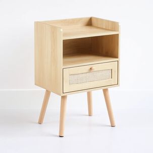 Velador Mesh Rattan Con Cajon Y Espacio