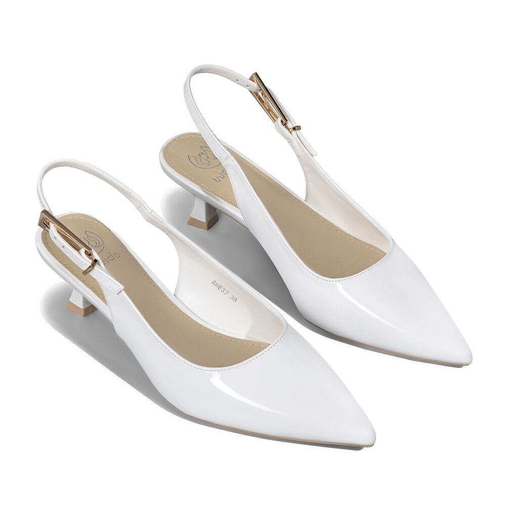 Zapato Taco Talón Abierto Simil Charol Mujer Weide Ghe37 image number 4.0