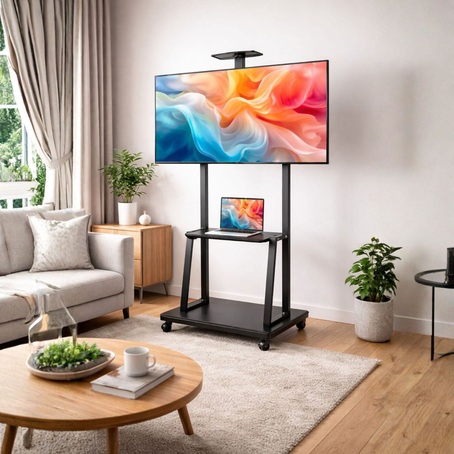 Soporte Tv Base Pedestal Rueda Televisor De 32 A 70 Pulgadas image number 5.0
