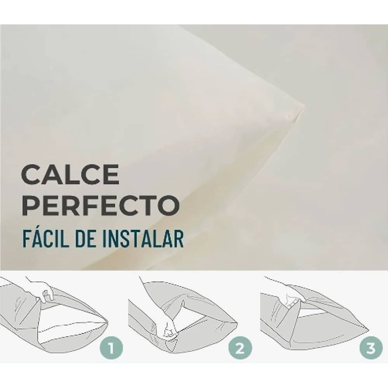 Funda Almohada Satin Blanca image number 2.0