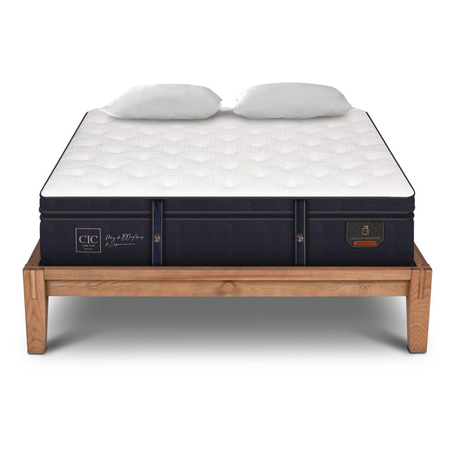 Cama Europea Cic Grand Premium / 2 Plazas / Base Normal + Almohadas image number 0.0