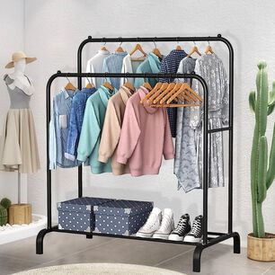 Perchero Organizador De Ropa Tendedero Acero Inoxidable Doble