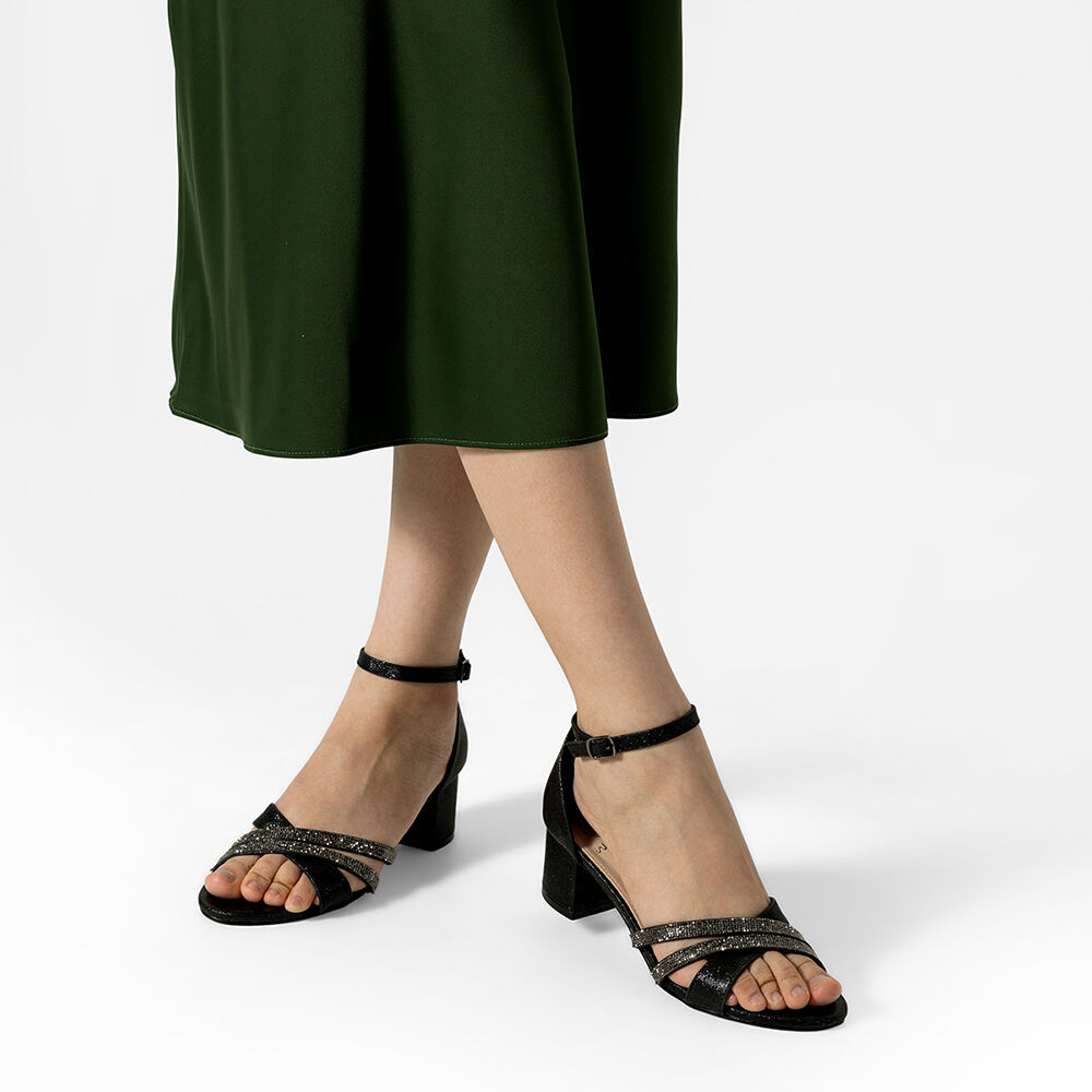 Sandalia Taco Grueso Fiesta Pedrería Mujer Weide You525 image number 1.0