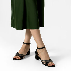 Sandalia Taco Grueso Fiesta Pedrería Mujer Weide You525 Sandalia Taco Grueso Fiesta Pedrería Mujer Weide You525