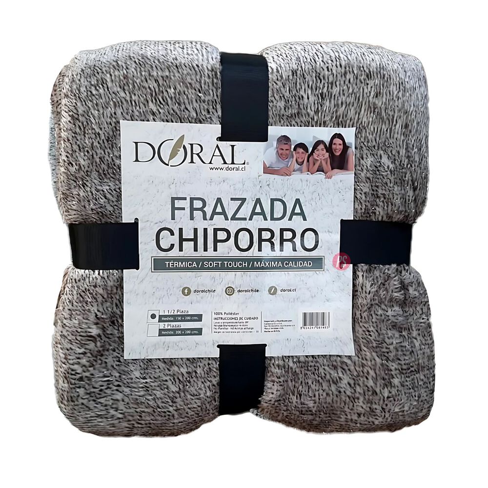 Frazada Chiporro Two Tones 1.5 Plazas Tonos Oscuros - Ps image number 2.0