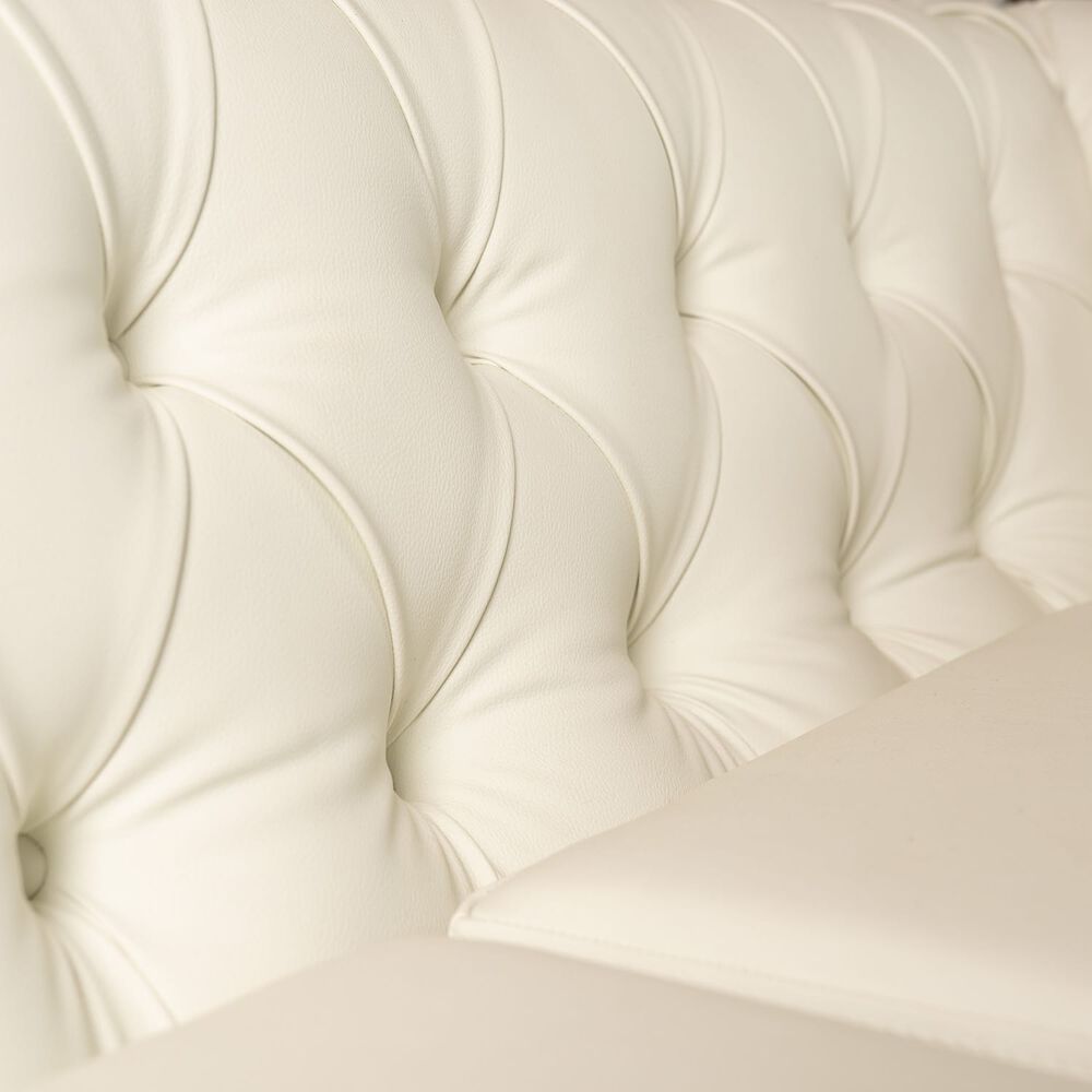 Sofa Chesterfield Ecocuero Blanco image number 3.0