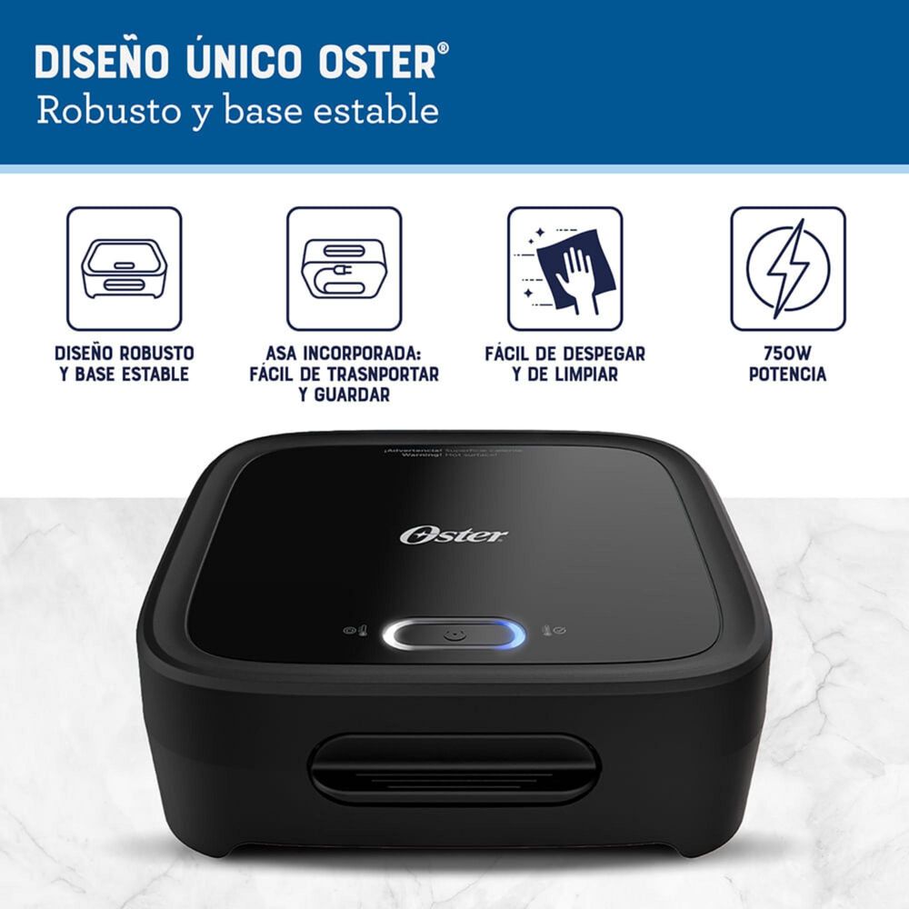 Sandwichera Oster Compacta Con Platos Hondos Ckstsm400 image number 4.0