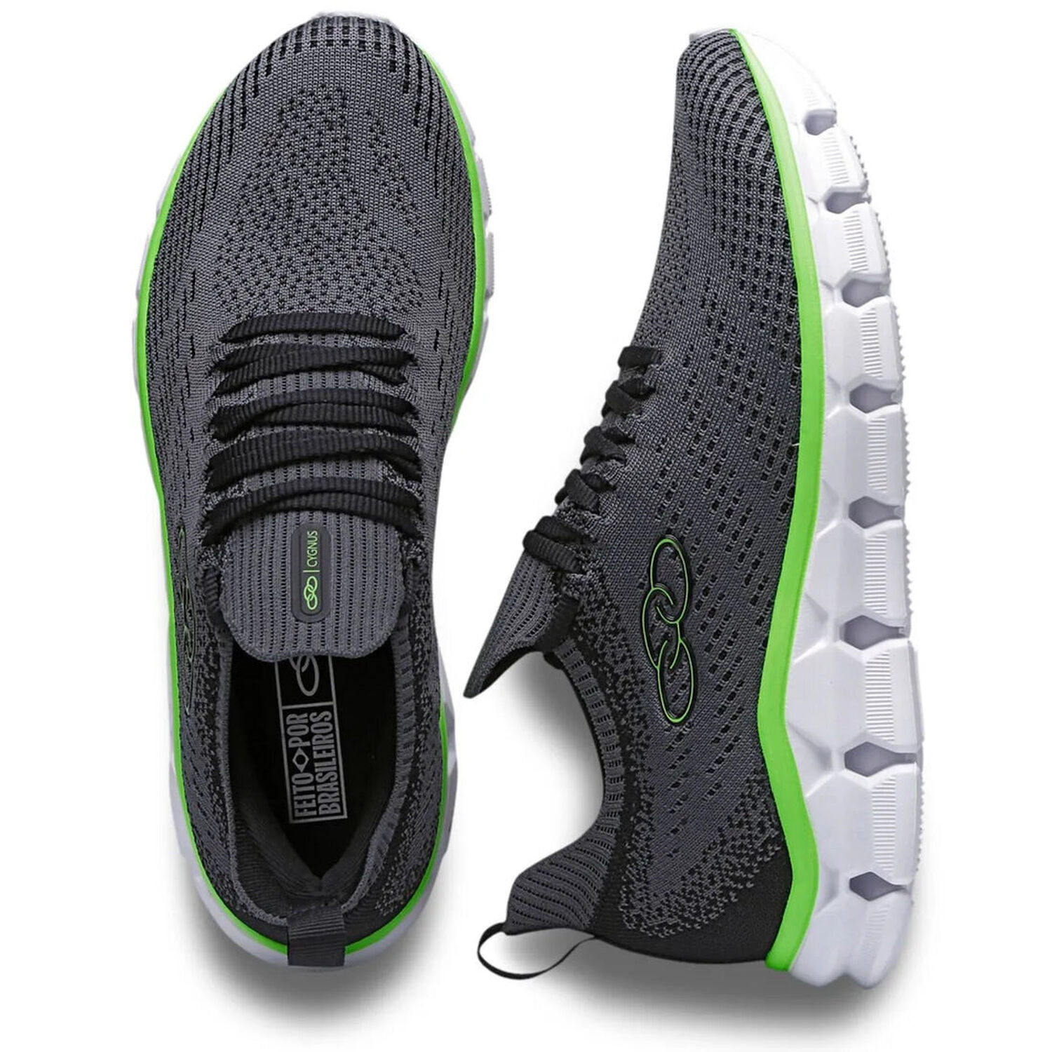 Zapatilla Hombre Cygnus Gris/verde Olympikus image number 2.0