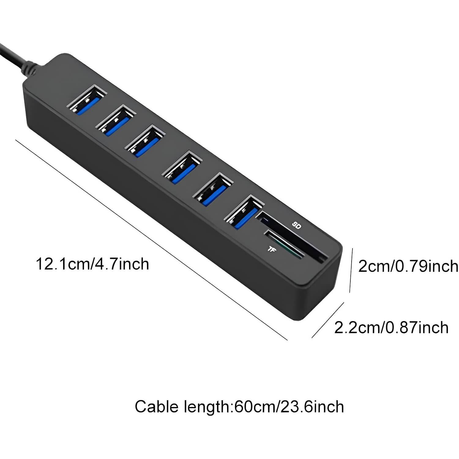Hub 6 Entradas Usb Y Tarjeta Sd image number 4.0