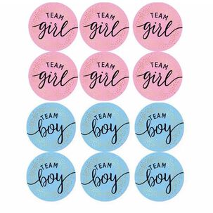 48 Stickers De Revelación De Género Baby Shower