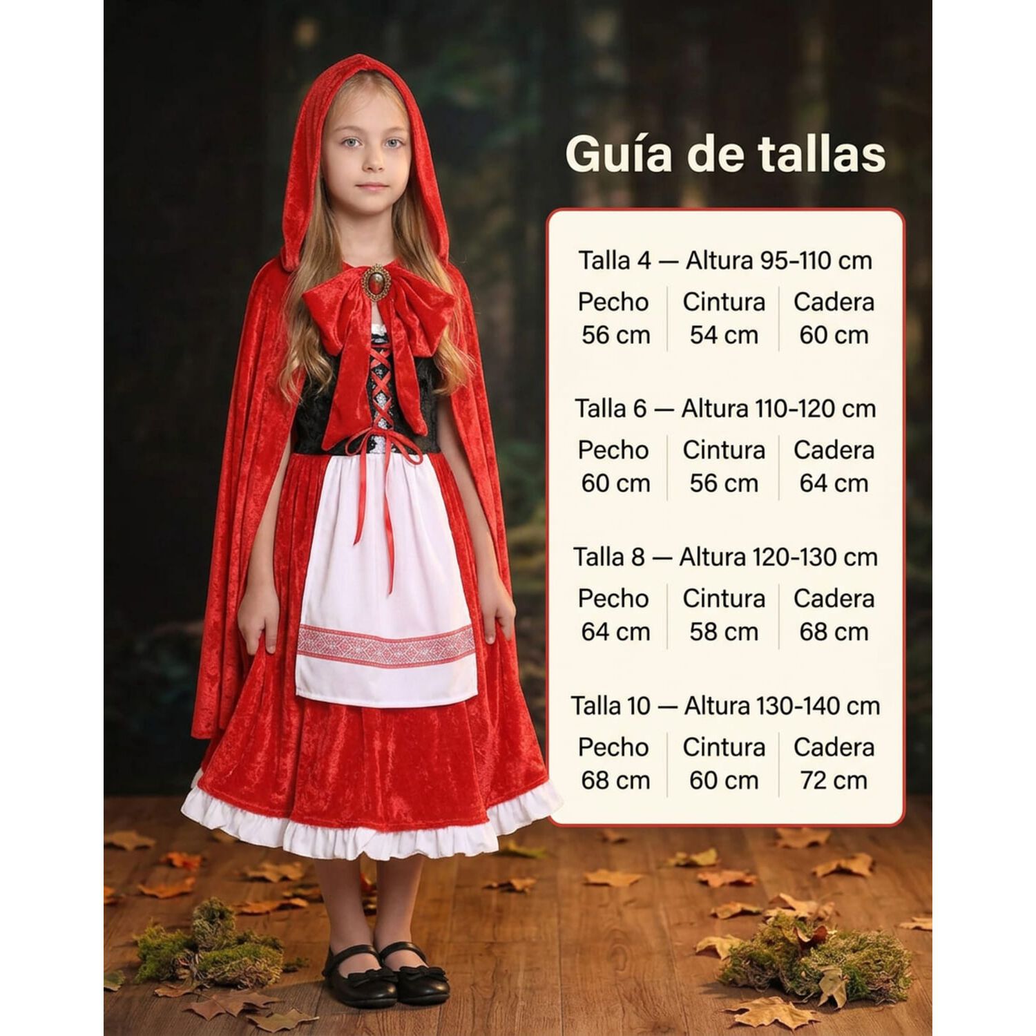 Disfraz Infantil Caperucita Roja Completo image number 5.0