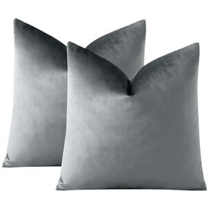 Pack De 02 Fundas De Coj&iacute;n De Terciopelo Suave 45x45 Mod10