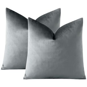 Pack De 02 Fundas De Coj&iacute;n De Terciopelo Suave 45x45 Mod10