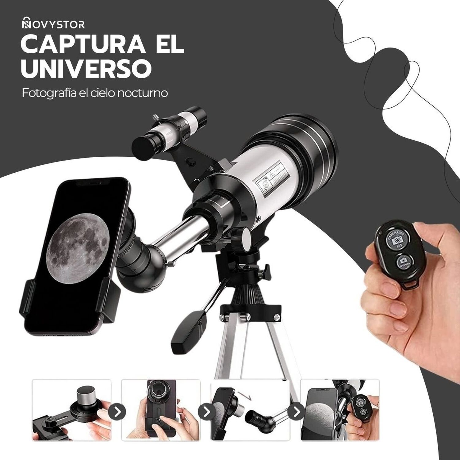 Telescopio Astron&oacute;mico Profesional Monocular F40070 image number 5.0