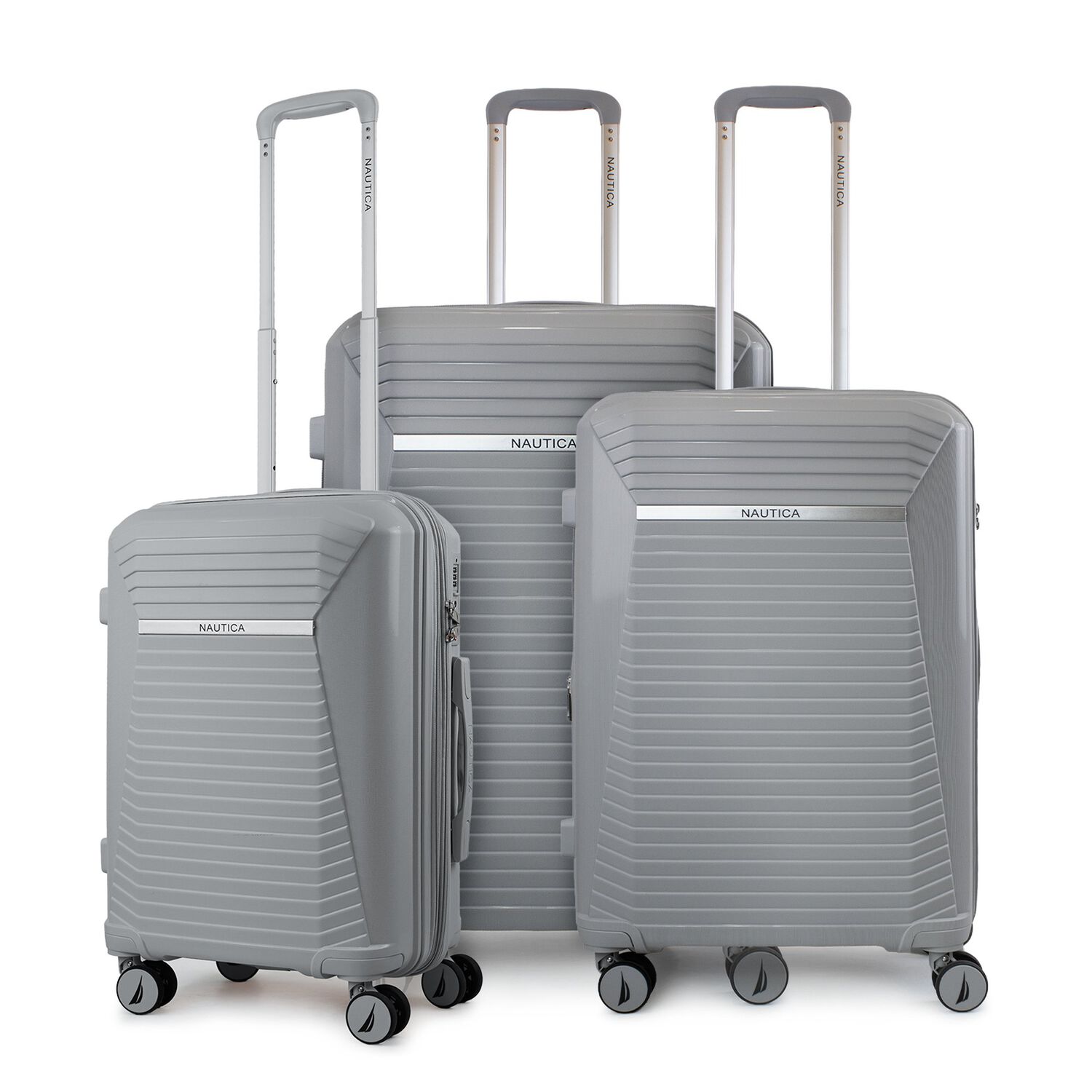 Set 3 Maletas Nautica Niza S+m+l Cabina 10k Mediana 20kg Y Grande 23kg Gris image number 0.0