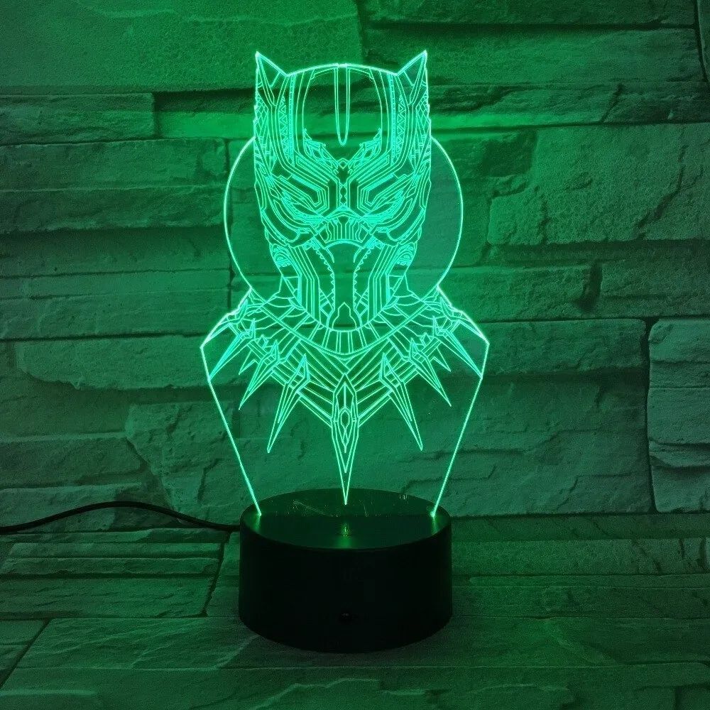 Lampara 3d Pantera Negra image number 2.0