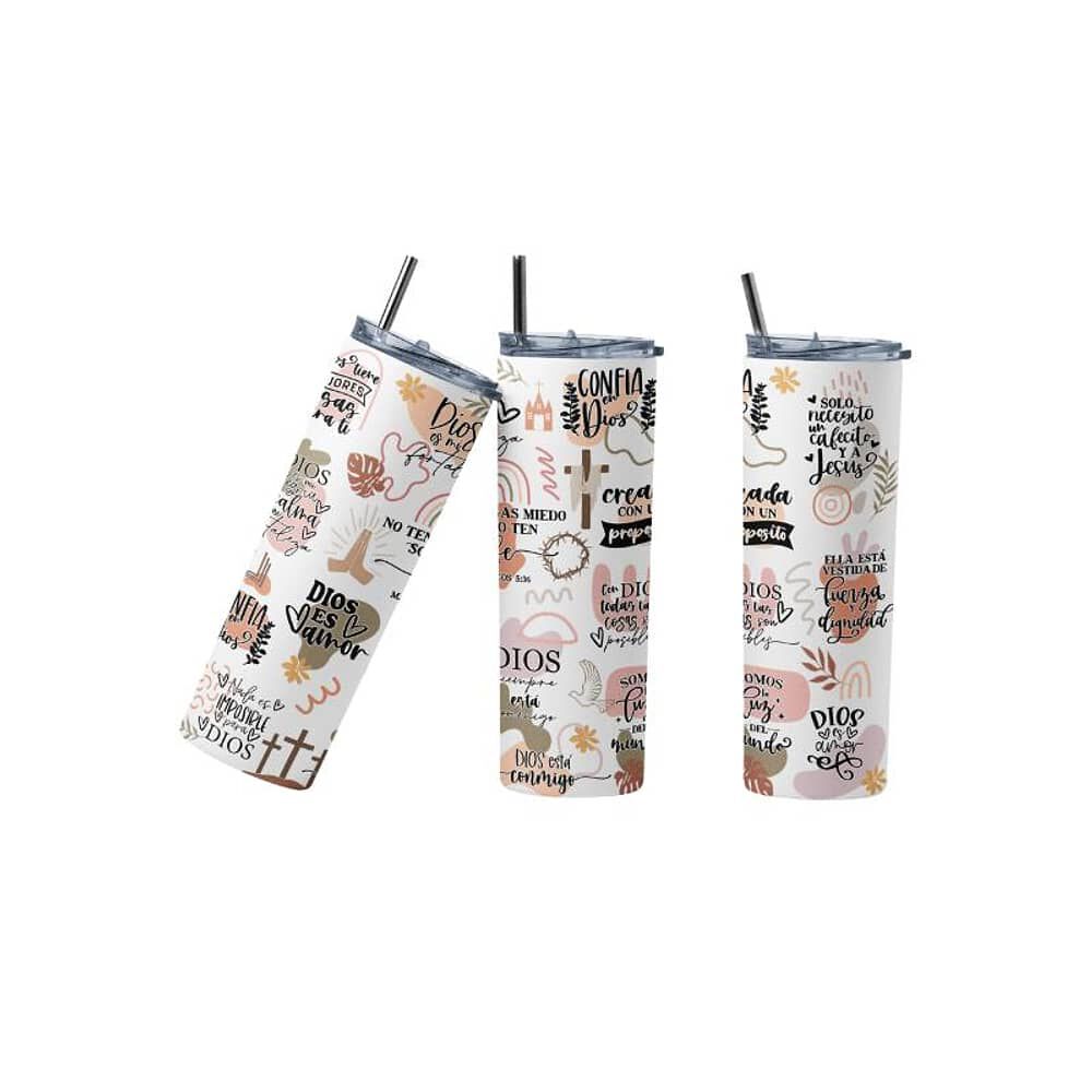 Termo Botella T&eacute;rmica Cristiano Creado Con Un Prop&oacute;sito Frases image number 0.0