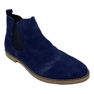 Botín Chelsea Cuero Azul