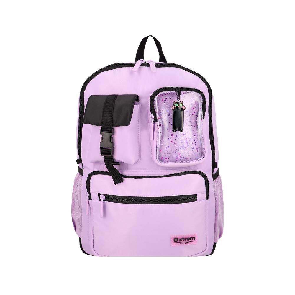 Mochila Notebook Xtrem Cleveland 6xt Lila/negro 15" image number 0.0
