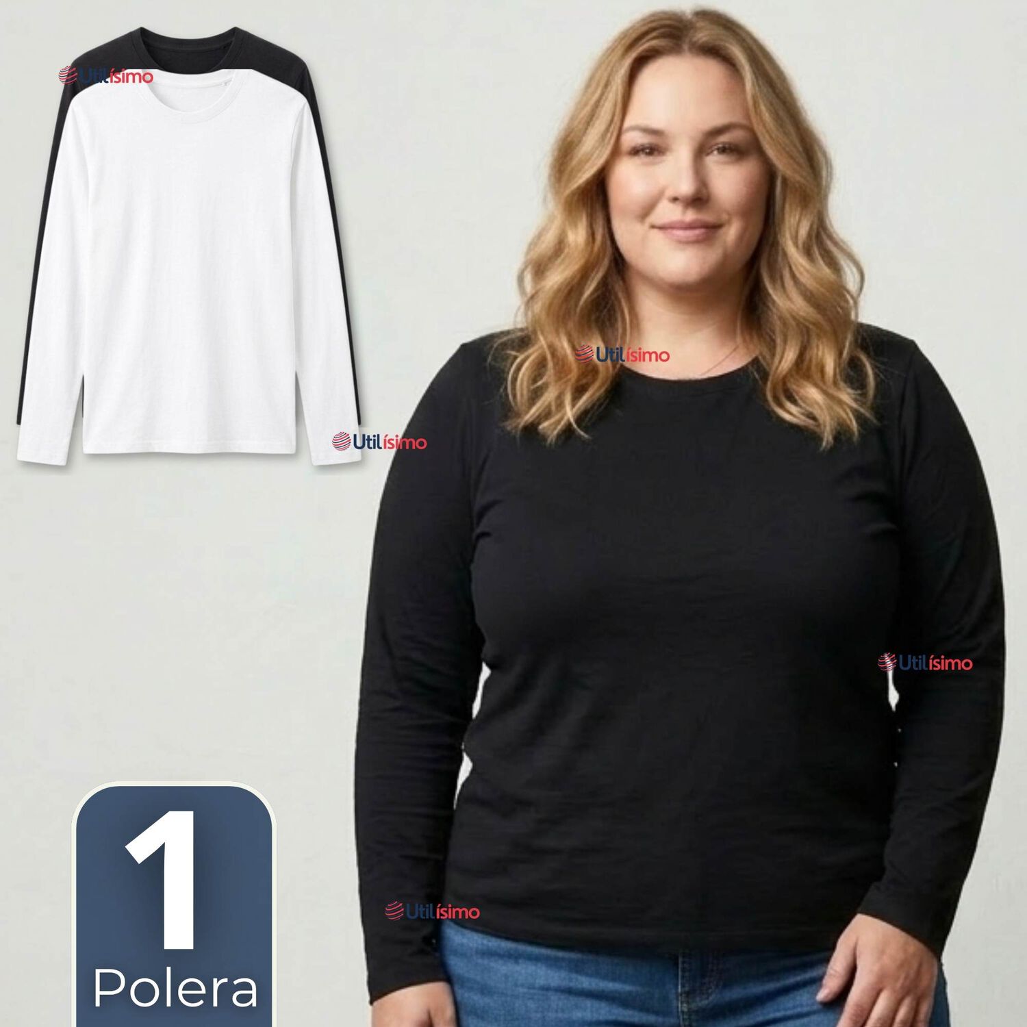 Camiseta Polera Polar Primera Capa Manga Larga Colores Surtidos Mujer image number 0.0