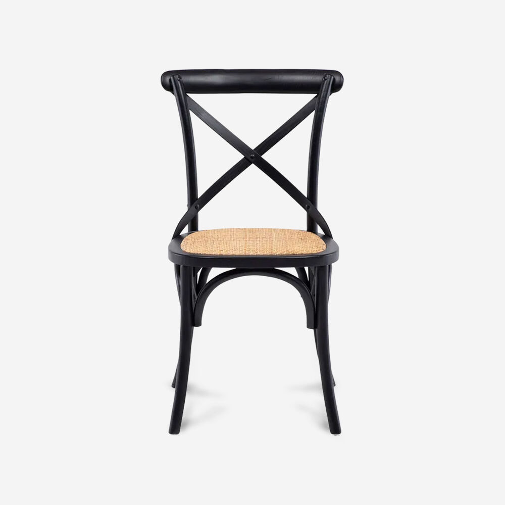 Pack 4 Sillas De Comedor Crossback Madera Negra image number 1.0