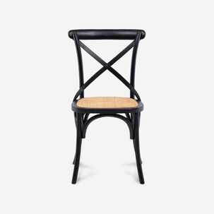 Pack 4 Sillas De Comedor Crossback Madera Negra