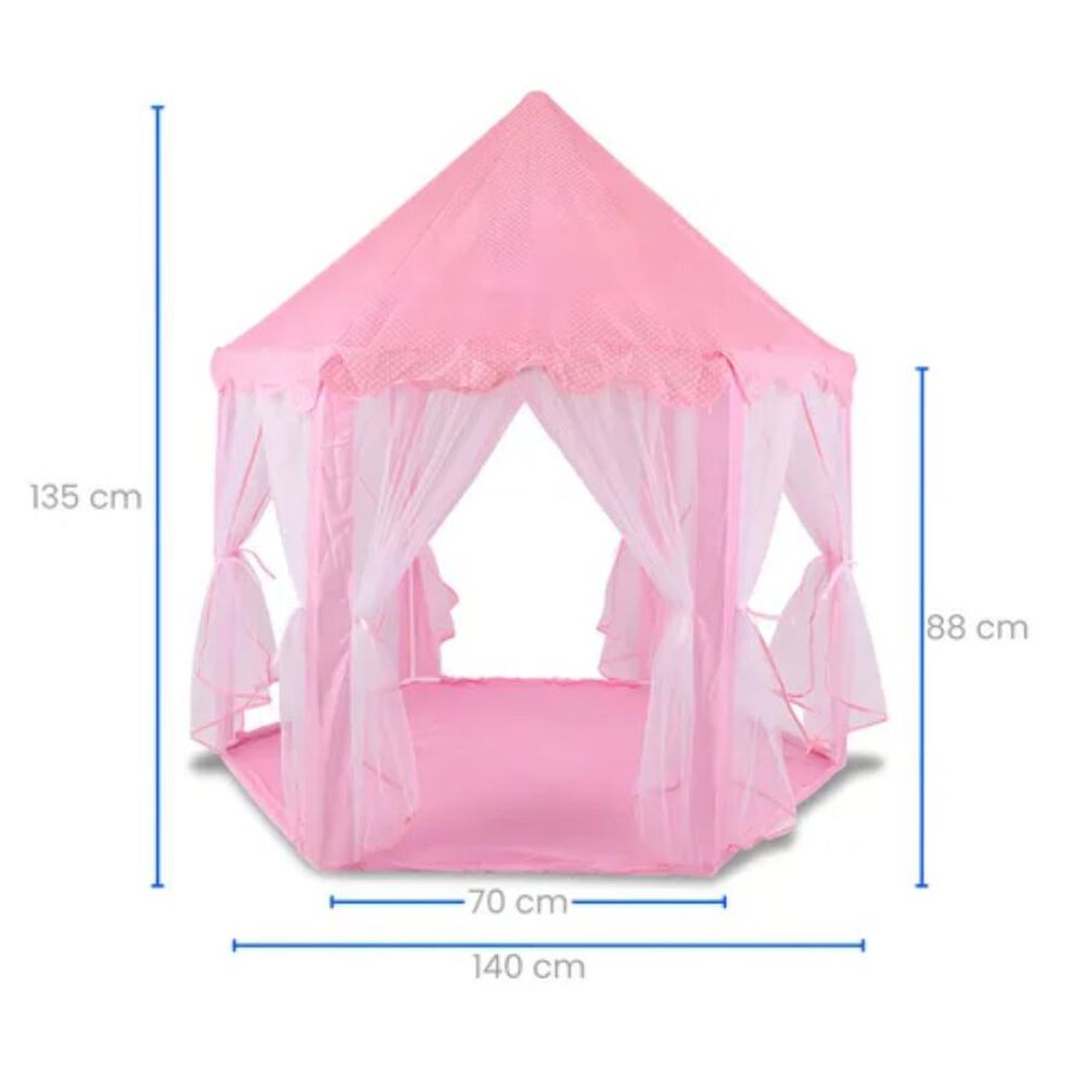 Carpa Infantil Castillo Rosado Portátil image number 2.0