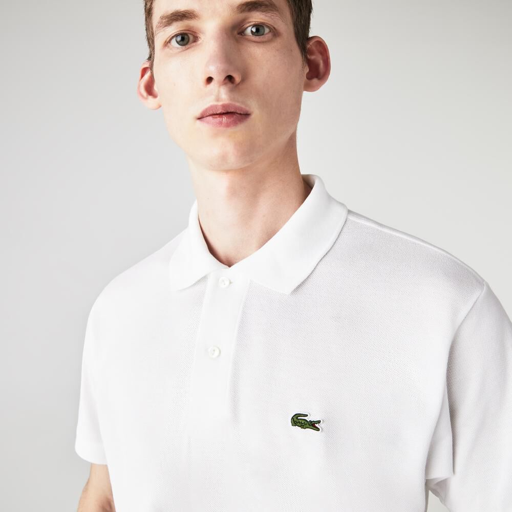 Polera blanca lacoste Sale