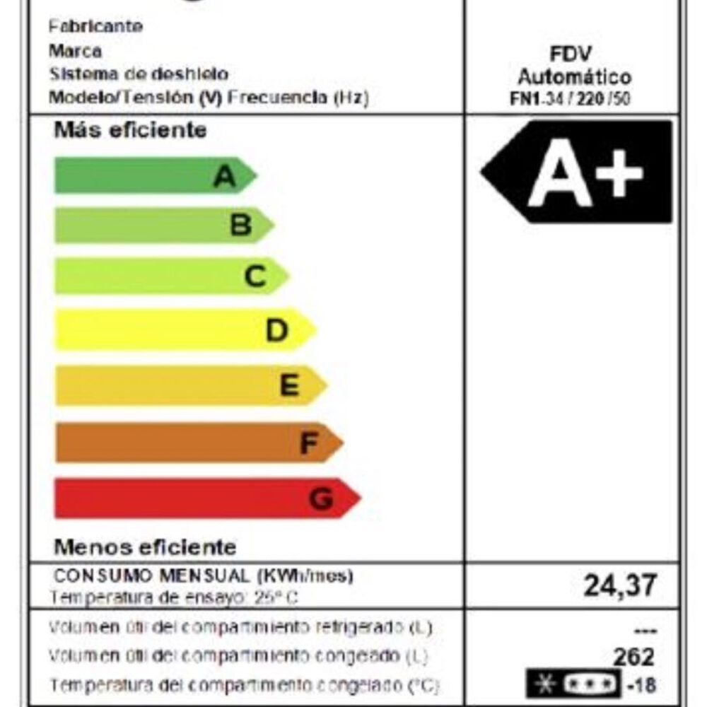 Freezer Fdv Deluxe Prestige Chef 262 Lts image number 8.0