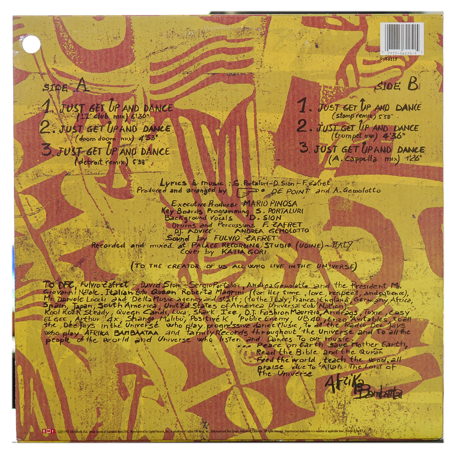 Afrika Bambaataa - Just Get Up & Dance | 12" Maxi Single Usado image number 1.0