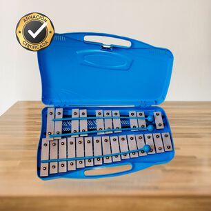 Metal&oacute;fono Crom&aacute;tico25 Tonos Azul All25w +baqueta Adicional