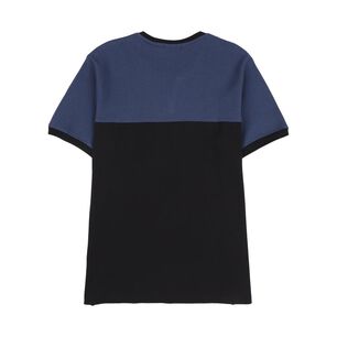 Polera Regular Manga Corta Cuello V Hombre Az Black