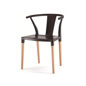 Pack 4 Sillas De Comedor N&oacute;rdicas Polipropileno Patas Madera