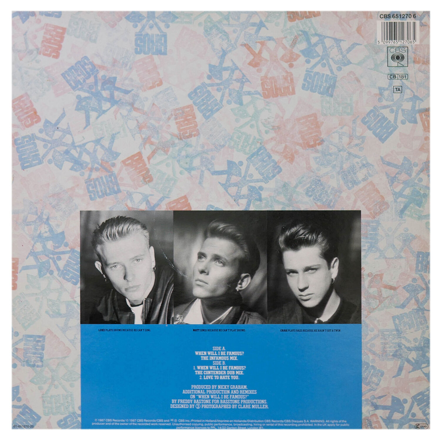 Bros - When Will I Be Famous? | 12" Maxi Single Usado image number 1.0