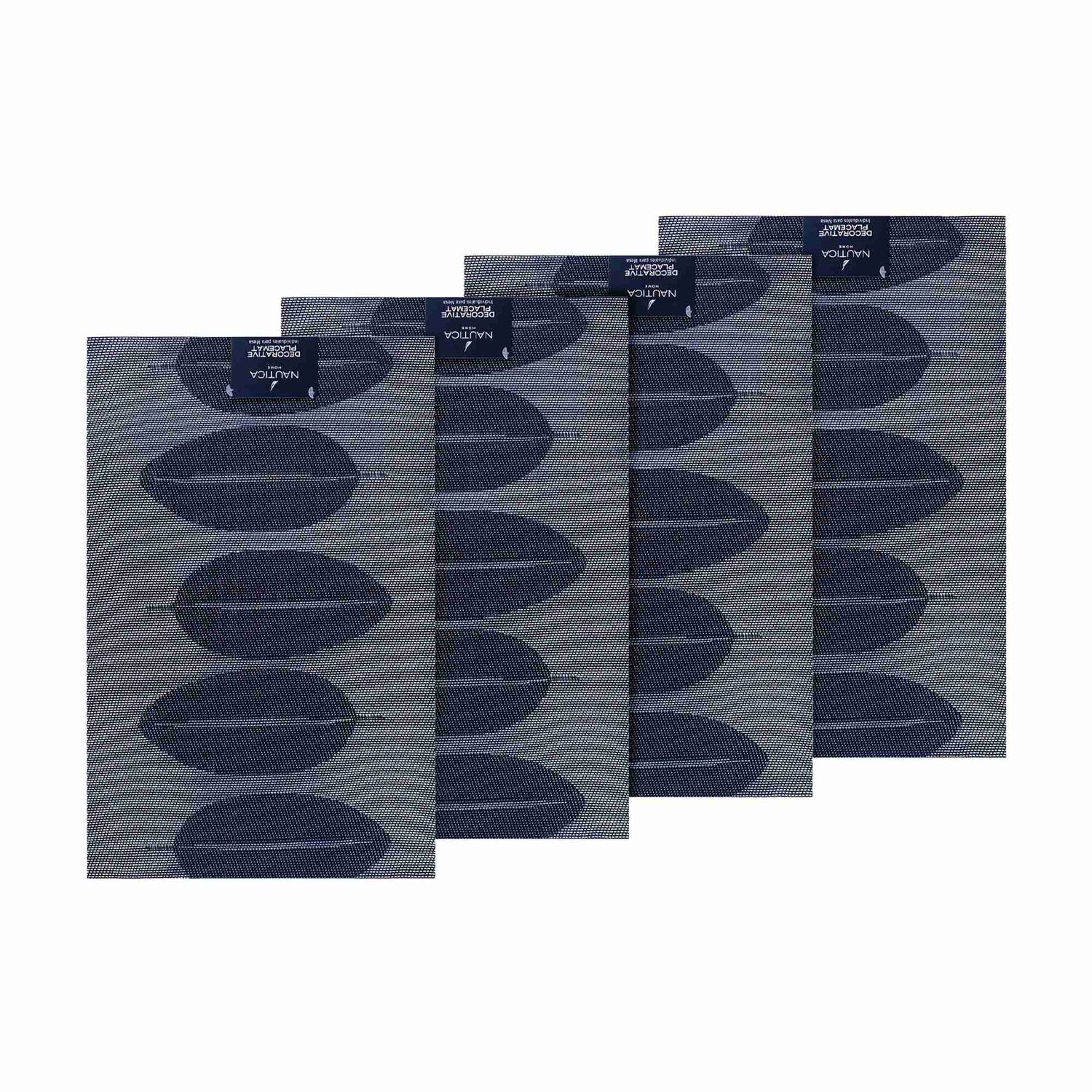 Pack 4 Individuales Nautica Home 45x30cm Reversible Hojas Azul image number 4.0