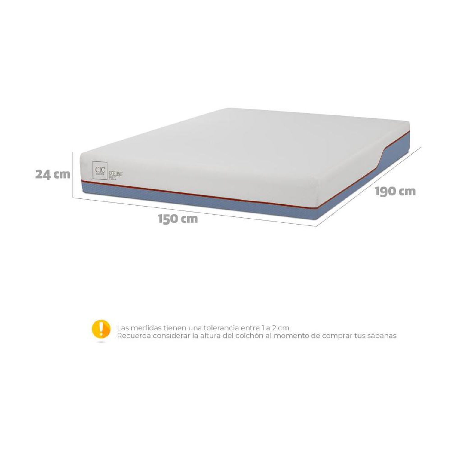 Colch&oacute;n Cic Excellence Plus / 2 Plazas / 190 Cm x 150 Cm image number 2.0
