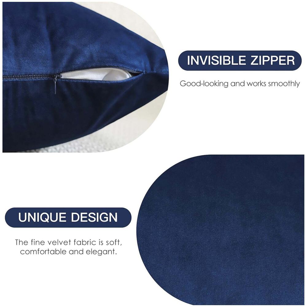 Pack De 02 Fundas De Coj&iacute;n De Terciopelo Suave 45x45 Mod20 image number 3.0