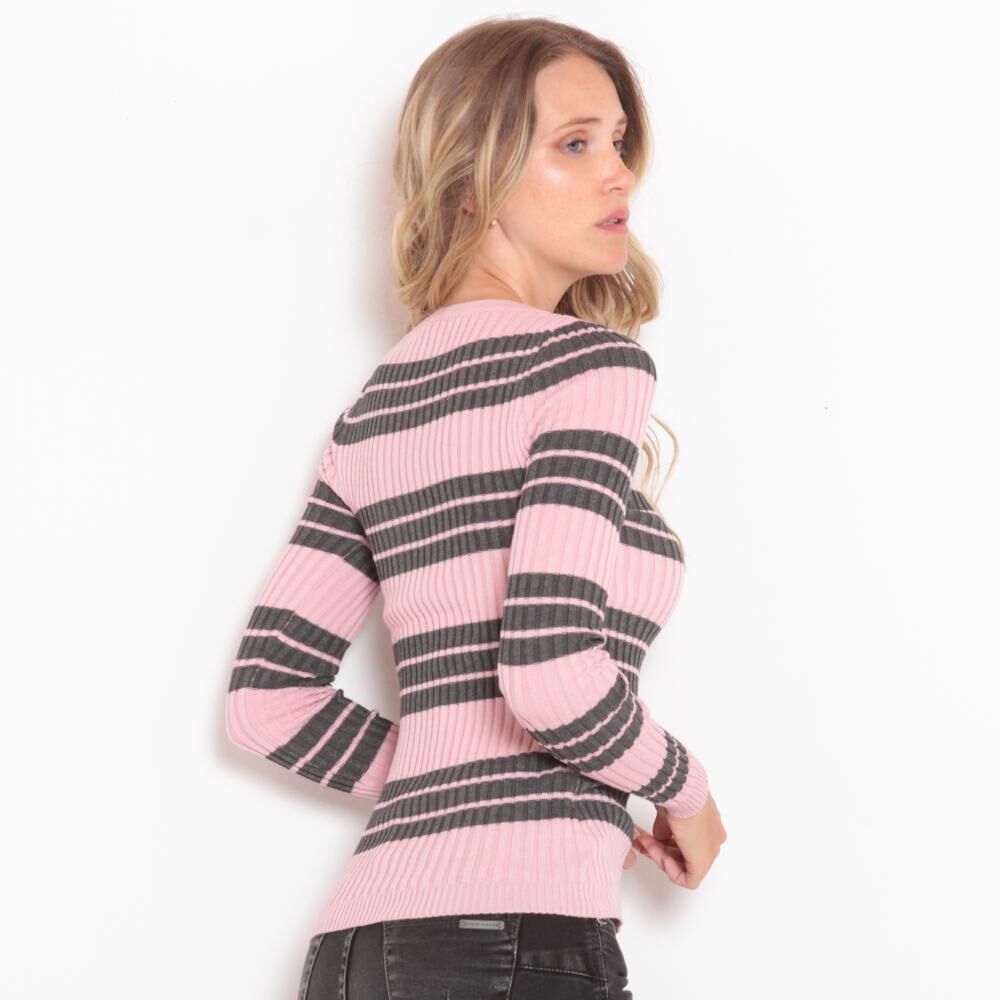 Sweater Liso Cuello V Mujer Wados image number 3.0