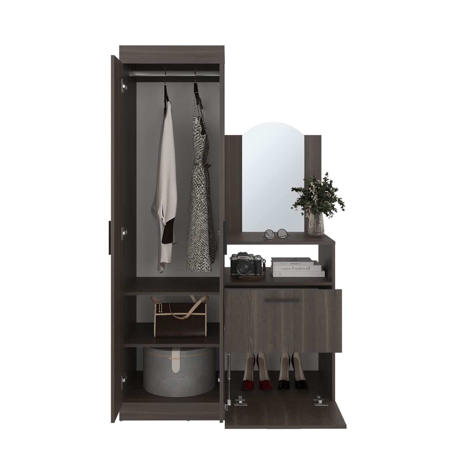 Closet Comoda Con Espejo 3 Puertas 1 Cajon image number 1.0