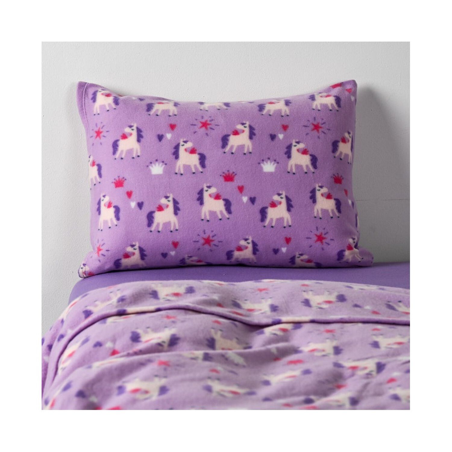 Af - Juego De S&aacute;bana Polar Poli&eacute;ster Estampado Unicornio 1.5 image number 0.0