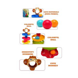 Juguete Did&aacute;ctico Torre Pelotas Rodantes Para Bebes