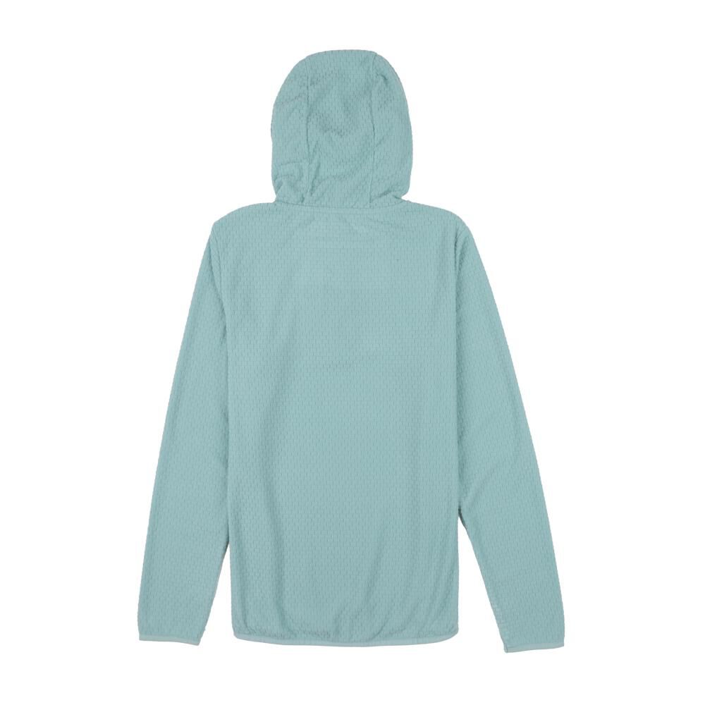 Polerón Deportivo Waffle Cuello Alto Con Capucha Mujer Wetland image number 1.0