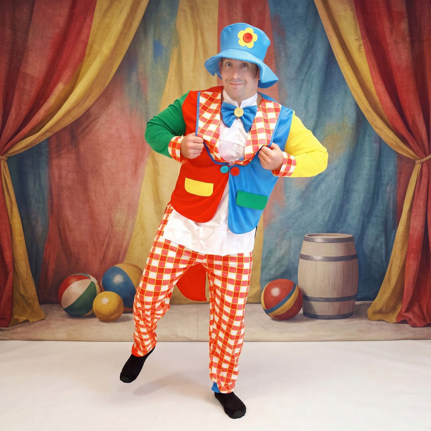 Disfraz Cosplay Payaso Bufon Adulto image number 0.0