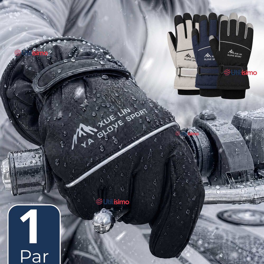 Guantes Para Moto Impermeables Surtidos Touchscreen Antideslizantes T&eacute;rmicos image number 0.0